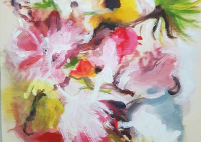 Abstract florals contemporary art by Lynn Farwell