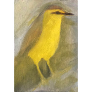 Yellow bird contemporary art by Lynn Farwell