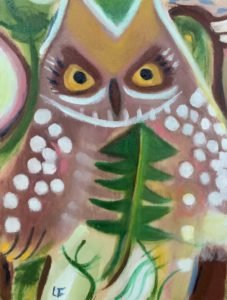 Lynn Farwell Contemporary Artist owls oil Courtenay BC