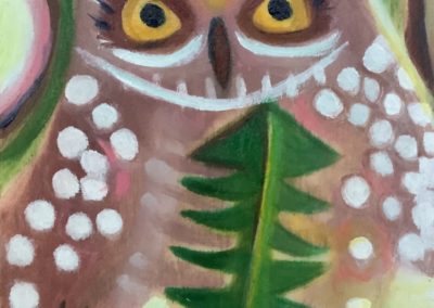 Lynn Farwell Contemporary Artist owls oil Courtenay BC